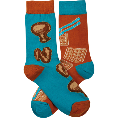 Awesome Chicken And Waffles Comfy Socks Free With $195+